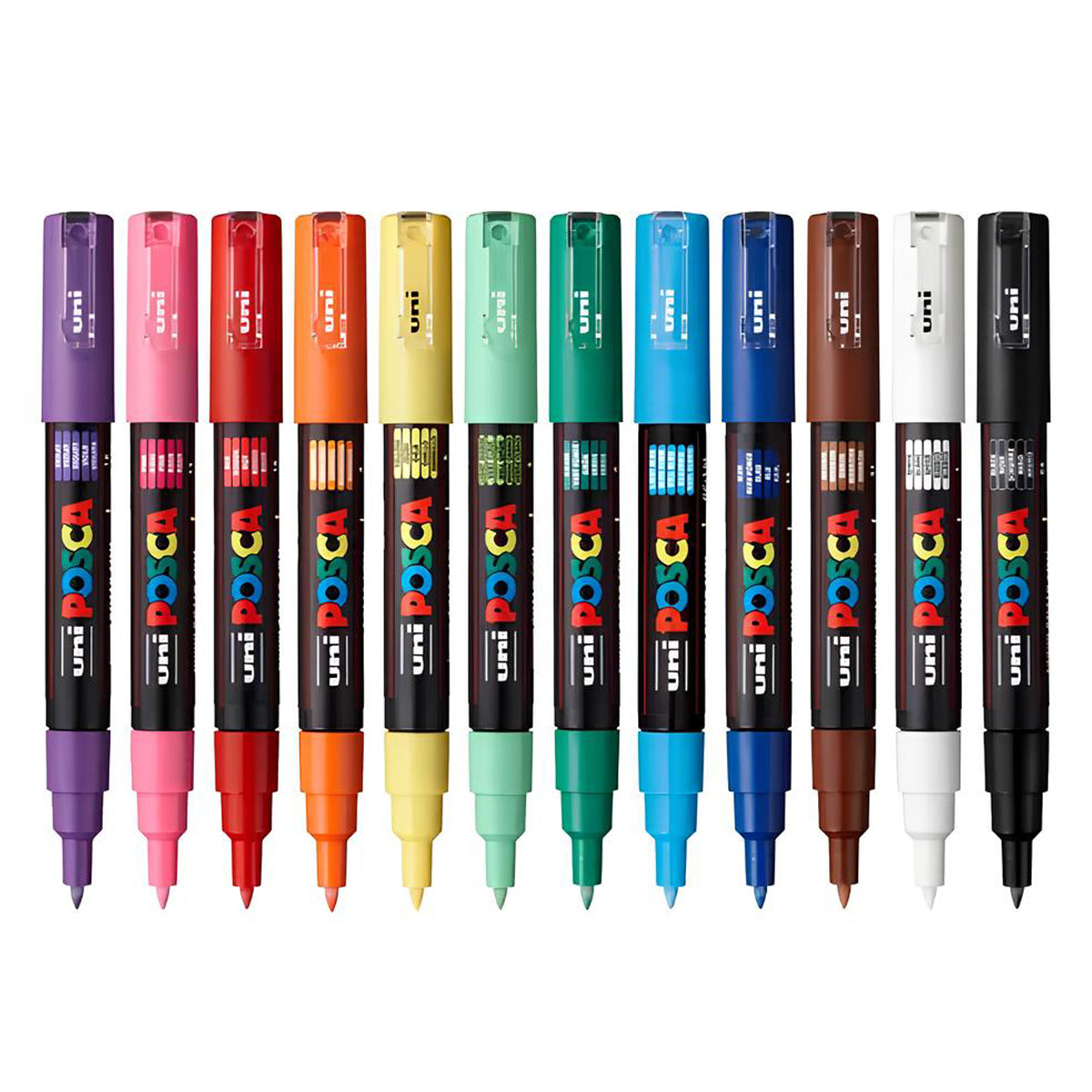 Set de Marcadores Posca PC-1M 0.7mm-1mm X12 Colores