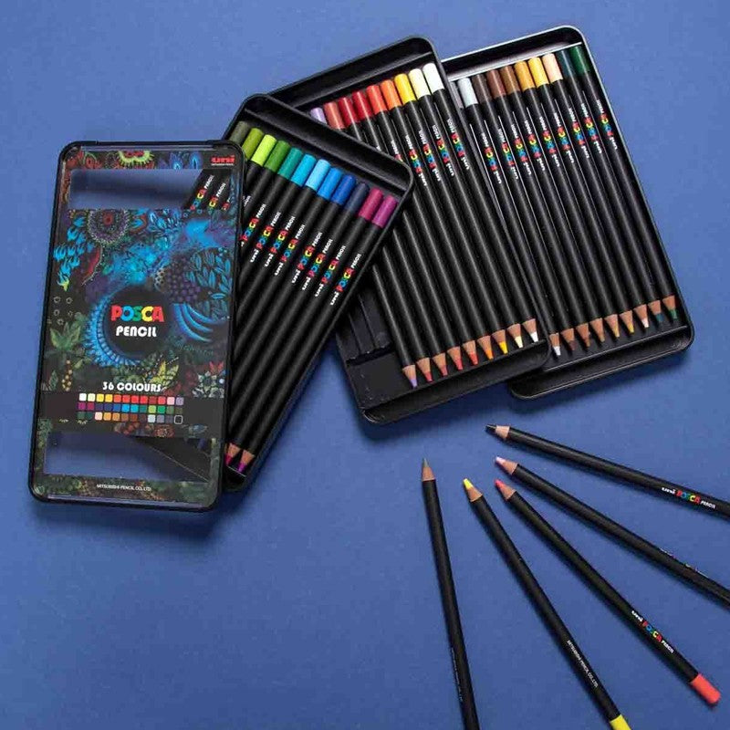 Lápices Posca Estuche De 36 Colores