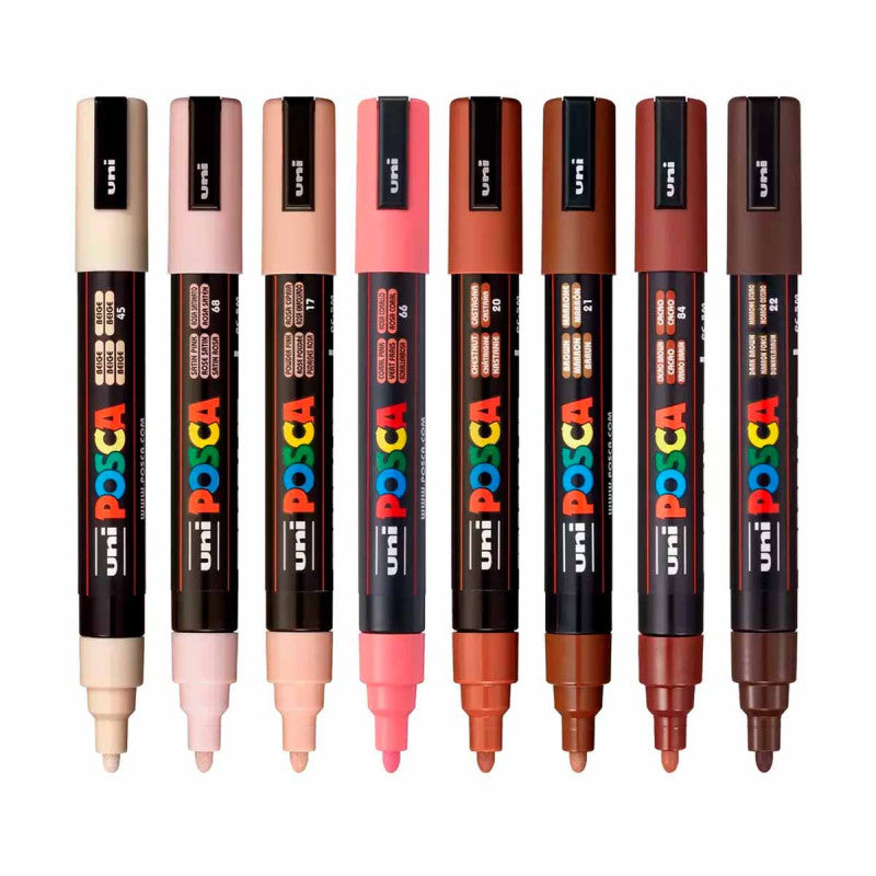 Set de Marcadores Posca 2.5 mm X8 Colores Retrato