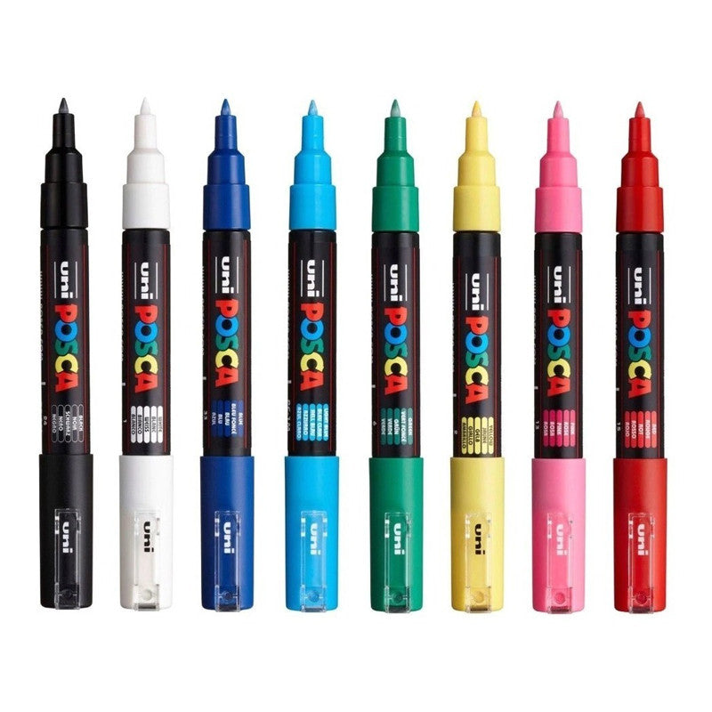 Set de Marcadores Posca PC-1M 0.7mm-1mm X8 Colores