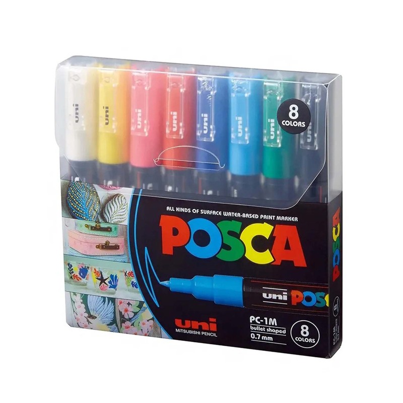 Set de Marcadores Posca PC-1M 0.7mm-1mm X8 Colores