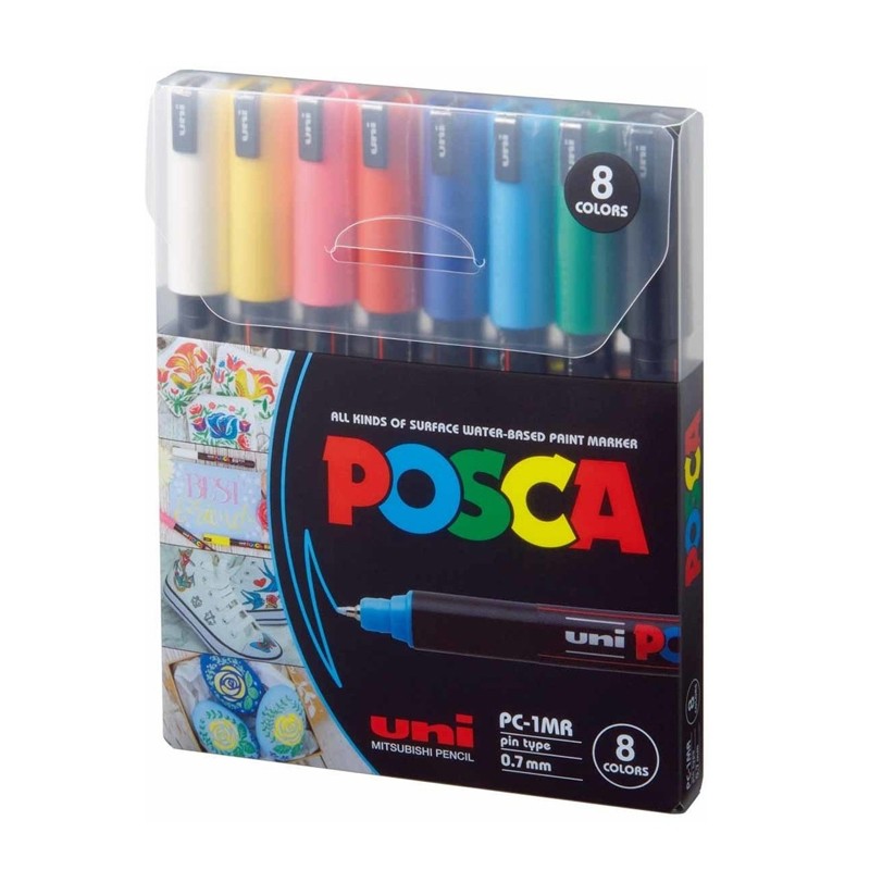Set de Marcadores Posca PC-1MR 0.7mm X8 Colores